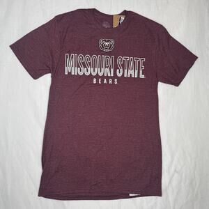 New! Missouri State University Bears Men’s T-Shirt, Small, Maroon, MSU, Football